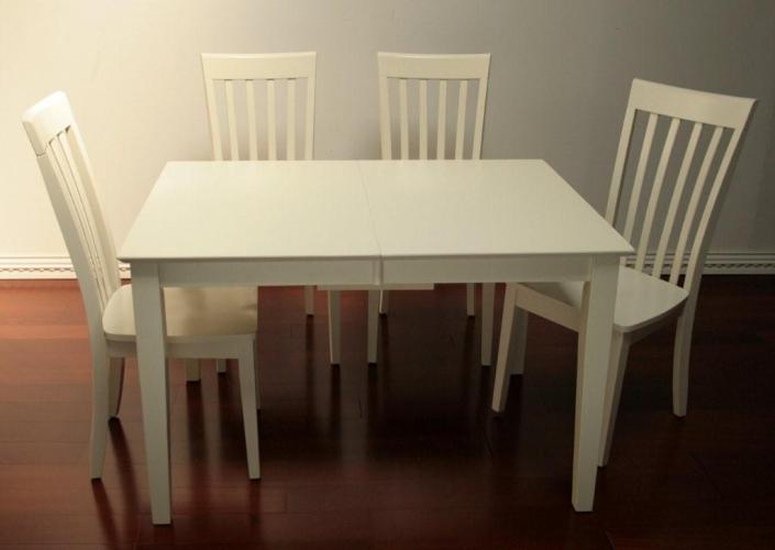 Simple Rectangular Dining Table in Shore White 7
