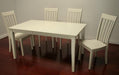 Simple Rectangular Dining Table in Shore White 7