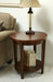 Contemporary Oval End Table with Low Shelf 1