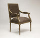 Aubergine Linen Louis Arm Chair 