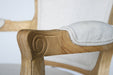 Natural Oak French Chair with Natural Cotton Upholstery