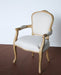Natural Oak French Chair with Natural Cotton Upholstery