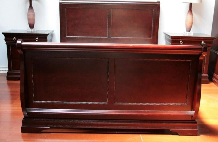 Espresso Louis Philippe Style Queen Sleigh Bed