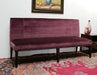 Grape Velvet Armless LoveseatBench