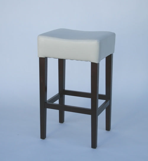 Ivory Leather Bar Stool 