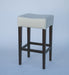 Ivory Leather Bar Stool 