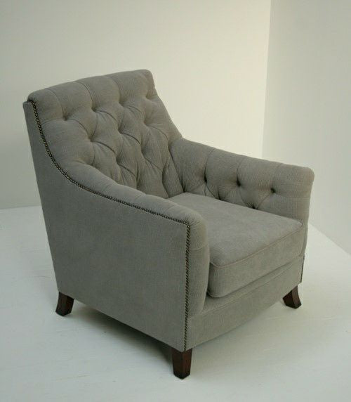 Light Gray Randolph Club Chair With Nailhead Trim