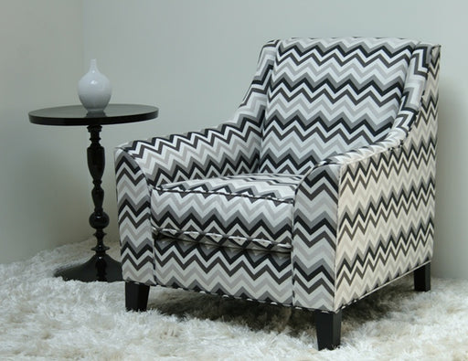 Graphite Stripe Club Chair