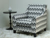 Graphite Stripe Club Chair