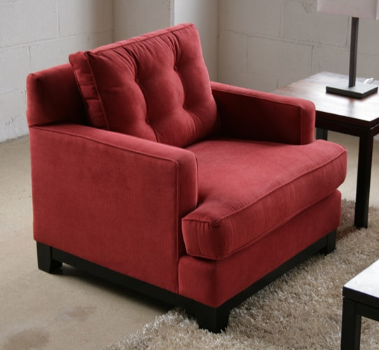 Monica Chair Raspberry Light Raspberry Contemporary Club Chair — Bridge Props Atlanta Clearance