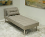 Light Grey Tweed Sectional Armless Chaise
