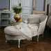 Louis Tufted Chaise in Old Cream