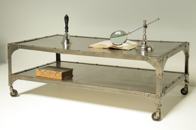 Coffee Table in Antique Nickel Finish