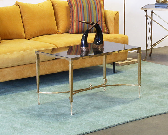 French Cocktail Table with Black Granite Top