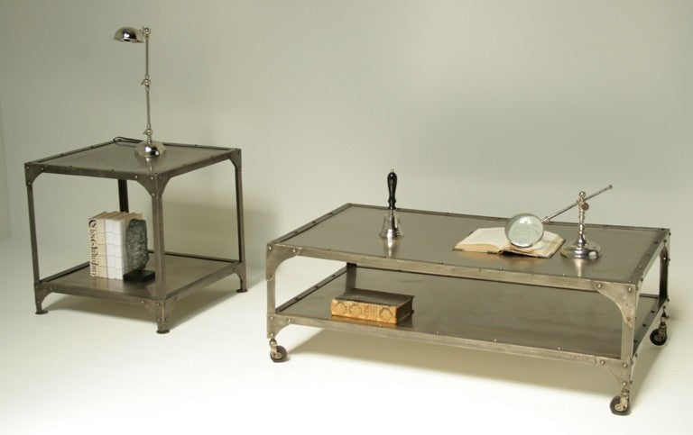 Coffee Table in Antique Nickel Finish