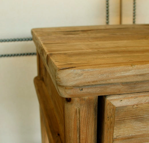 French Farmhouse Side Table in Bleached Pine