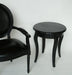 Black French Style Round End Table