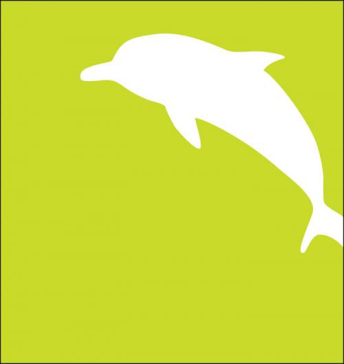 Abstract Marine Life Dolphin 15W X 15H