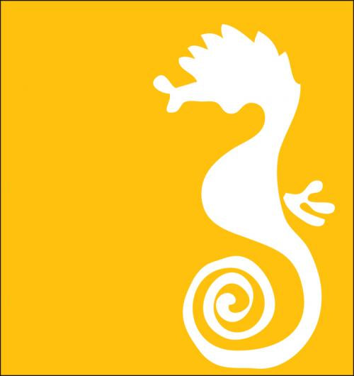 Abstract Marine Life Seahorse 15W X 15H