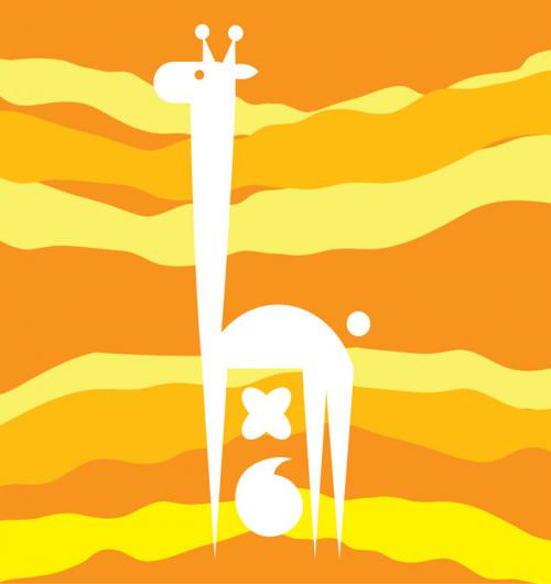 Animal Shapes Giraffes 15W X 15H