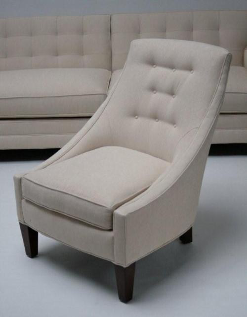 Modern Cream Slipper Chair