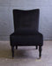 Black Velvet Slipper Chair 