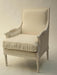 Antique White Louis Square Back Club Chair 