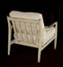 Mid-Century Style Lounge Chair with Distressed Ivory Frame