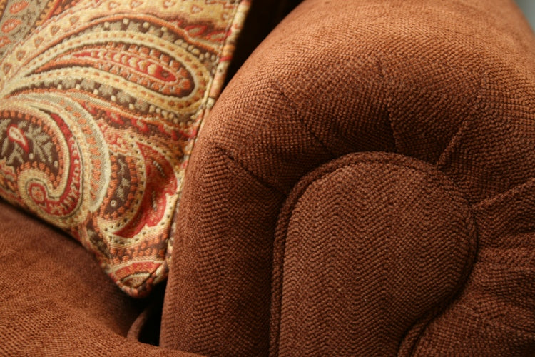 Cinnamon Rolled-Arm Club Chair