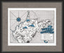 MAP114ATL Illustrated Map of West Virginia 26W x 21.5H
