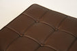 Dark Brown Leather Barcelona Style Ottoman