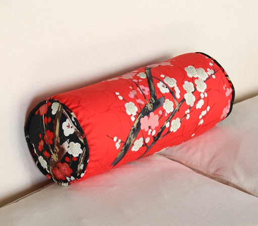 PIL207 Red Sakura Bolster Pillow