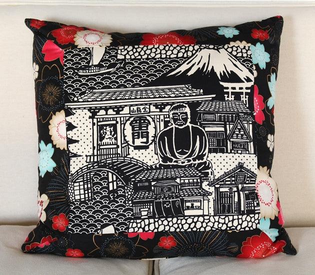 Buddha Pillow with Sakura Trim