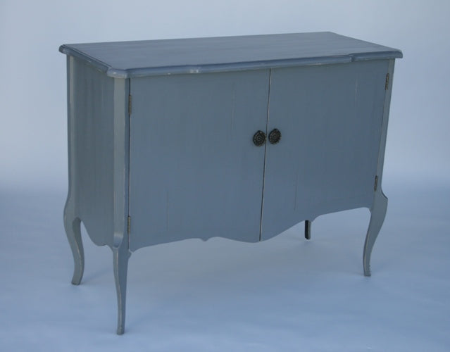 Gray Lacquered Louis Cabinet