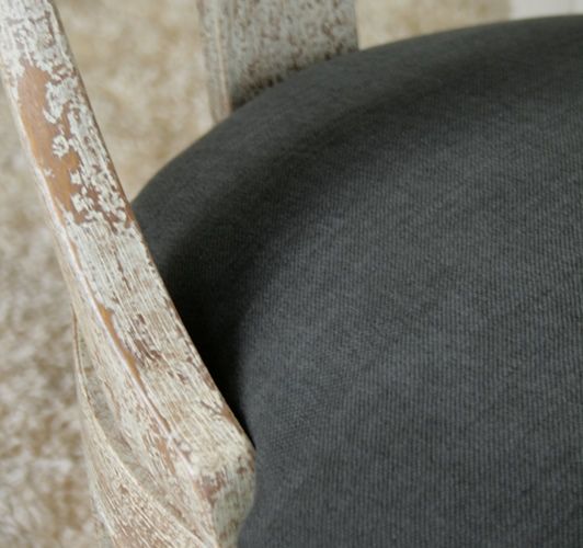 Spatula Beige Side Chair with Smoke Gray Upholstery