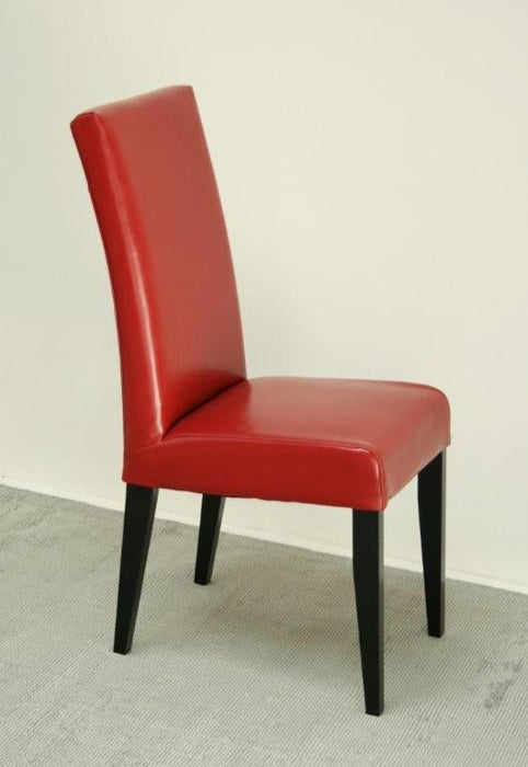 James Red Dining Chair with Black Legs