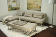 Light Grey Tweed Sectional Armless Sofa