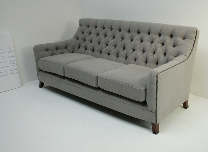 Light Gray Randolph Sofa with Nailhead Trim