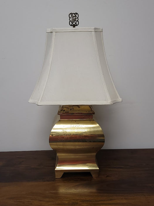 Etched Brass Table Lamp