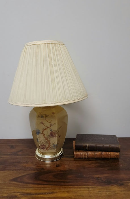 Painted Floral Ceramic Table Lamp