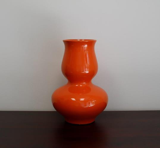 Small Bright Orange Chalice Vase