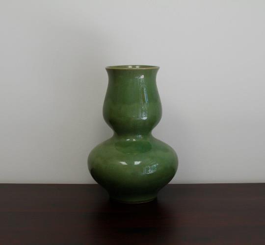 Small Olive Green Chalice Vase