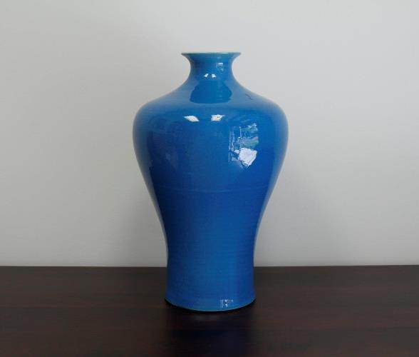 French Turquoise Mei Ping Vase