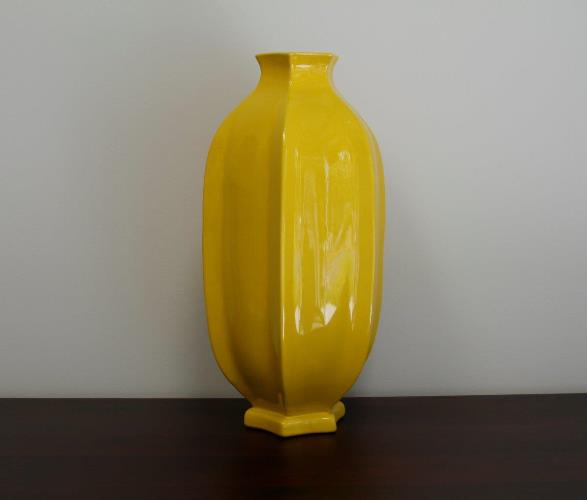 Tall Yellow Pomegranate Vase